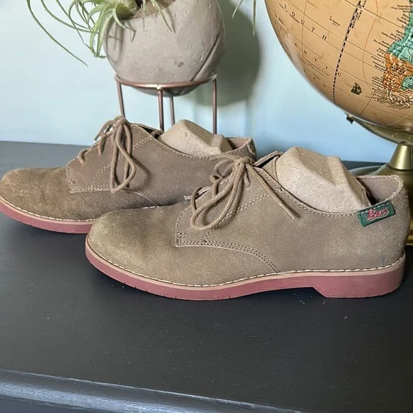 Bass Women's Tan Suede Lace-Up Loafers - Picture 4 of 7